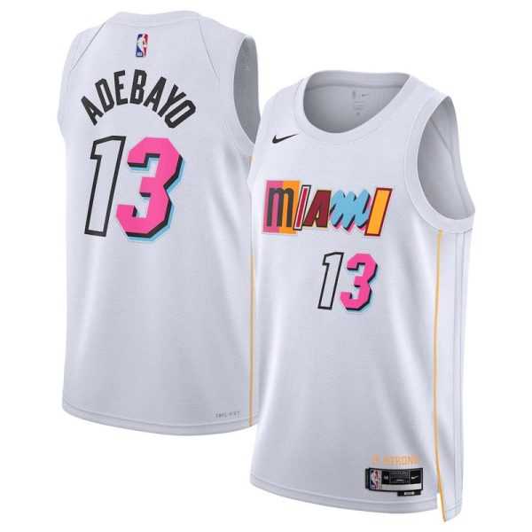 Maillot Swingman unisexe Miami Heat Bam Adebayo Nike blanc 2022-23 - City Edition - Boutique officielle de maillots NBA