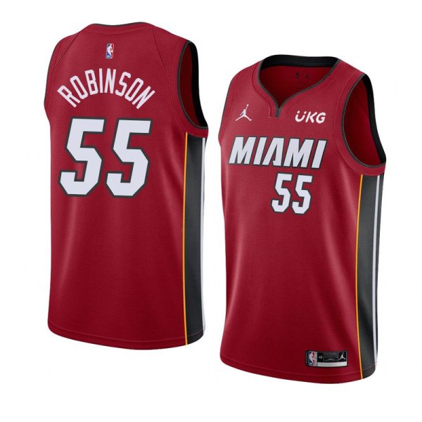 Maillot unisexe Miami Heat Duncan Robinson Nike rouge Swingman - Édition Statement - Boutique officielle de maillots NBA
