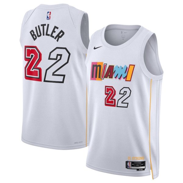 Maillot unisexe Miami Heat Jimmy Butler Nike blanc 2022-23 Swingman - City Edition - Boutique officielle de maillots NBA