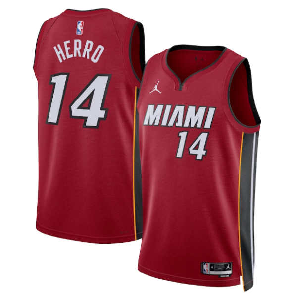 Maillot unisexe Miami Heat Tyler Herro Jordan rouge Swingman - Édition Statement - Boutique officielle de maillots NBA
