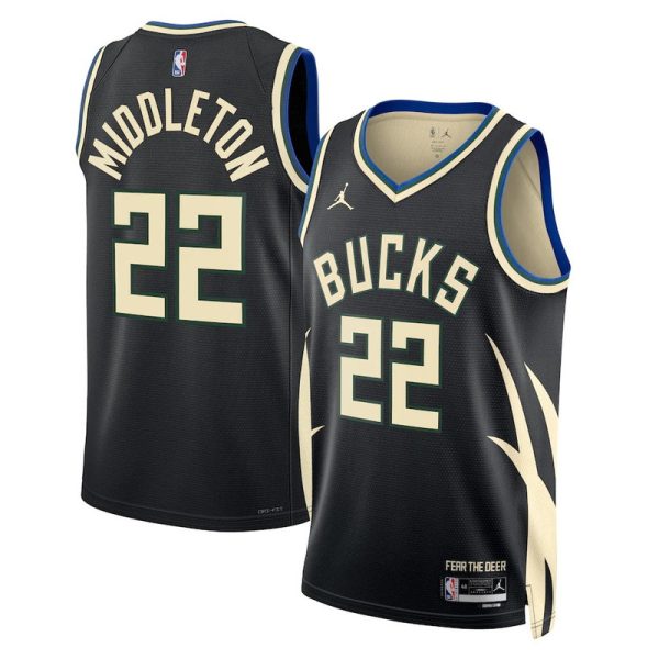 Maillot unisexe Milwaukee Bucks Giannis Antetokounmpo Jordan Black Swingman - Statement Edition - Boutique officielle de maillots NBA