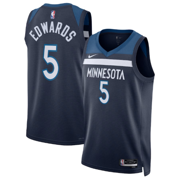 Maillot unisexe Minnesota Timberwolves Anthony Edwards Nike bleu marine Swingman - Édition Icon - Boutique officielle de maillots NBA