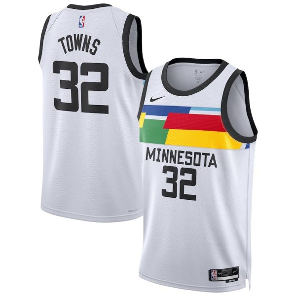 Maillot Nike Swingman blanc unisexe des Minnesota Timberwolves Karl-Anthony Towns - City Edition - Boutique officielle de maillots NBA