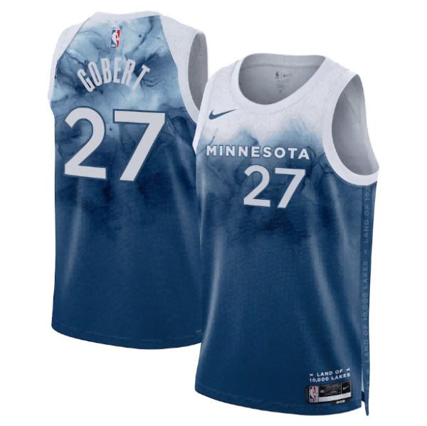 Maillot unisexe Minnesota Timberwolves Rudy Gobert Nike Swingman bleu - City Edition - Boutique officielle de maillots NBA