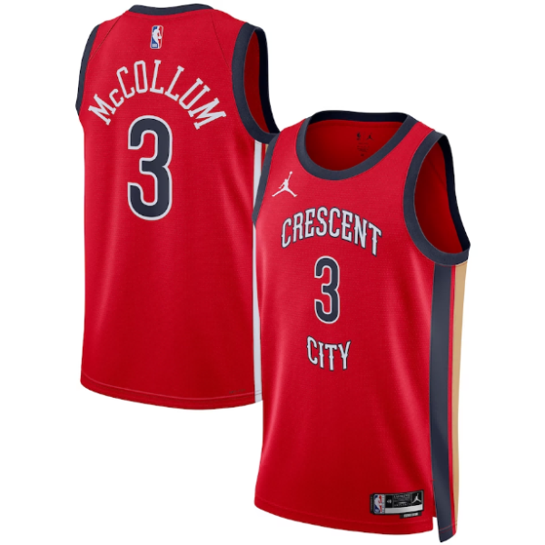 Maillot unisexe New Orleans Pelicans CJ McCollum Jordan Brand rouge Swingman - Statement Edition - Boutique officielle de maillots NBA