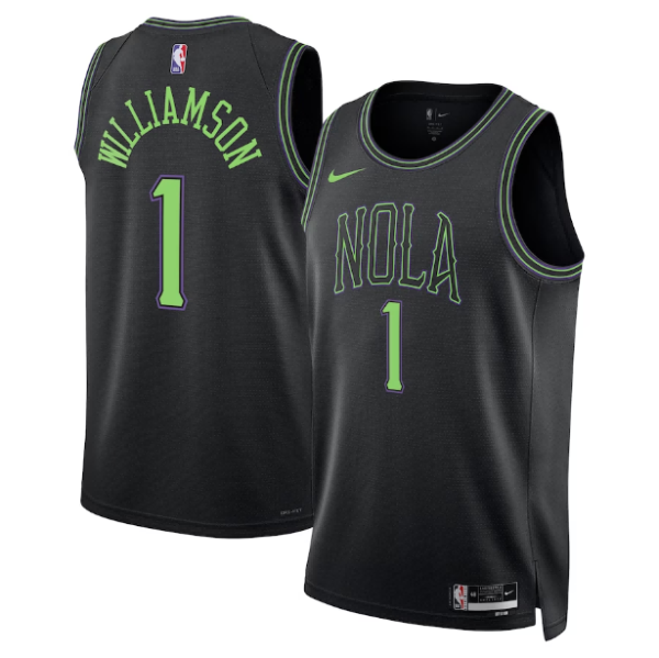 Maillot unisexe New Orleans Pelicans Zion Williamson Nike Noir 2023-24 Swingman - City Edition - Boutique officielle de maillots NBA