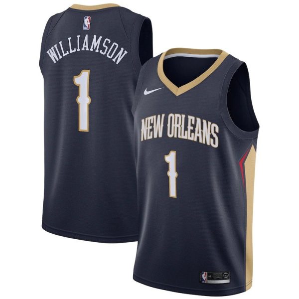 Maillot unisexe New Orleans Pelicans Zion Williamson Nike Navy Swingman - Édition Icon - Boutique officielle de maillots NBA