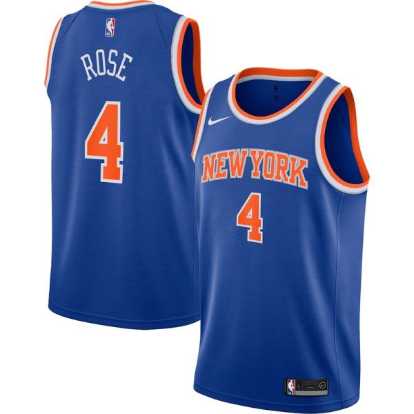 Maillot unisexe New York Knicks Derrick Rose Nike Royal Swingman - Édition Icon - Boutique officielle de maillots NBA