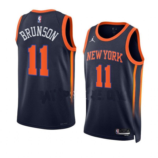 Maillot unisexe New York Knicks Jalen Brunson Jordan Navy Swingman - Édition Statement - Boutique officielle de maillots NBA