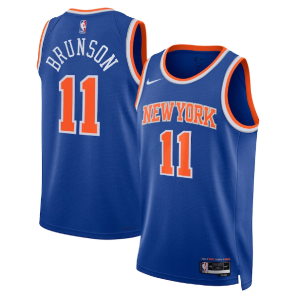 Maillot unisexe New York Knicks Jalen Brunson Nike Royal Swingman - Édition Icon - Boutique officielle de maillots NBA