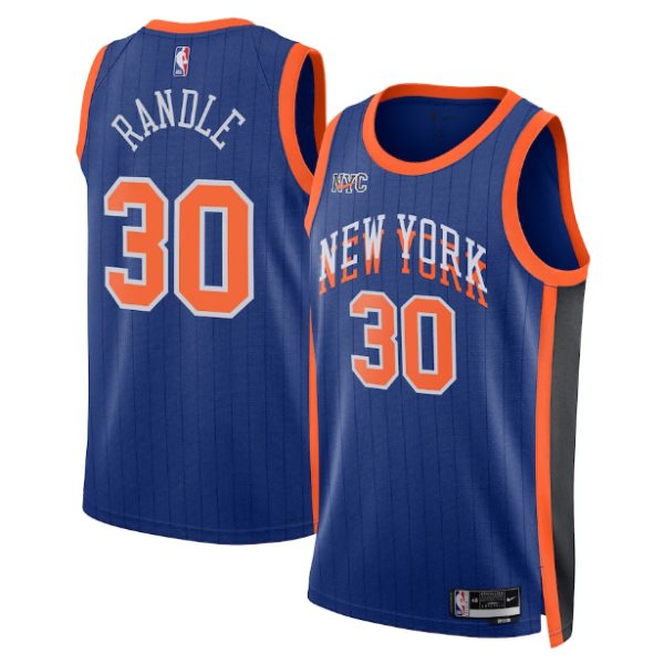 Maillot unisexe New York Knicks Julius Randle Nike Bleu 2023-24 Swingman - City Edition - Boutique officielle de maillots NBA