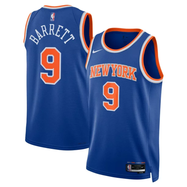 Maillot unisexe New York Knicks RJ Barrett Nike Royal Swingman - Édition Icon - Boutique officielle de maillots NBA
