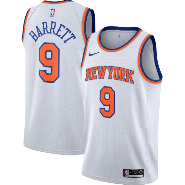 Maillot unisexe New York Knicks RJ Barrett Nike Swingman blanc - Édition Association - Boutique officielle de maillots NBA