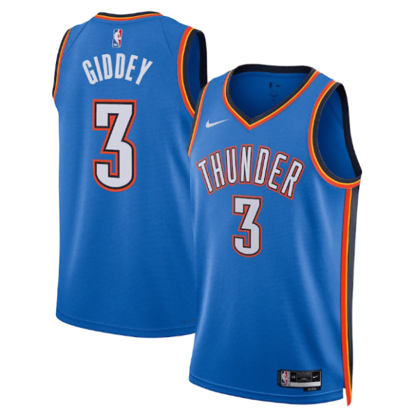 Maillot unisexe Oklahoma City Thunder Josh Giddey Nike Swingman bleu - Édition Icon - Boutique officielle de maillots NBA