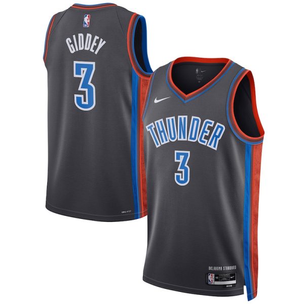 Maillot unisexe Oklahoma City Thunder Josh Giddey Nike Gris 2022-23 Swingman - City Edition - Boutique officielle de maillots NBA