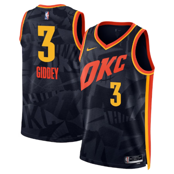 Maillot unisexe Oklahoma City Thunder Josh Giddey Nike Navy 2023-24 Swingman - City Edition - Boutique officielle de maillots NBA