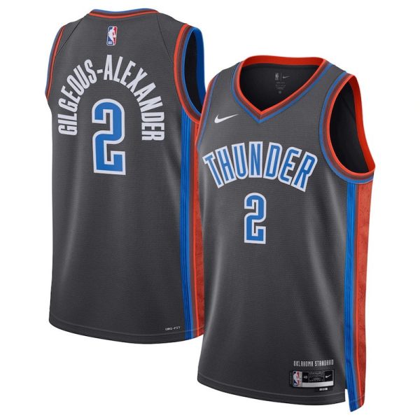 Maillot unisexe Oklahoma City Thunder Shai Gilgeous-Alexander Nike Gris 2022-23 Swingman - City Edition - Boutique officielle de maillots NBA