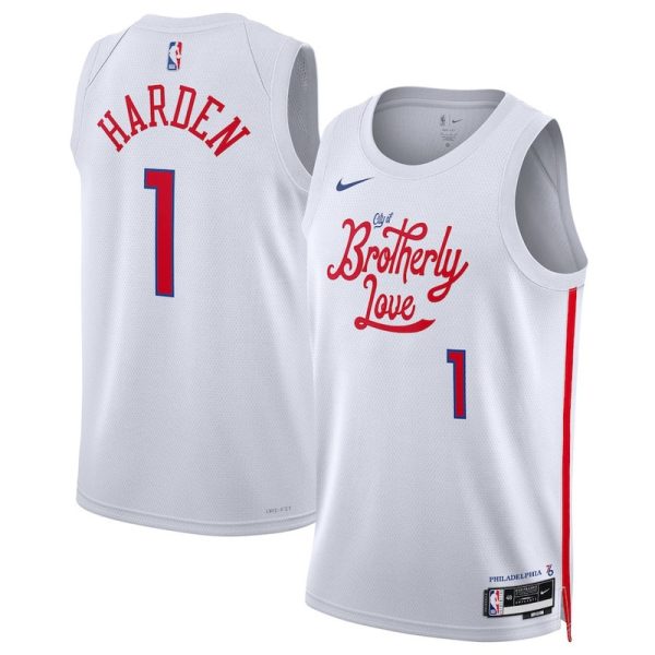 Maillot unisexe Philadelphia 76ers James Harden Nike blanc City Edition Swingman - Boutique officielle de maillots NBA