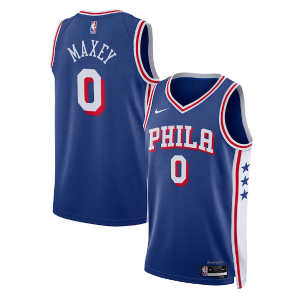 Maillot unisexe Philadelphia 76ers Tyrese Maxey Nike Royal Icon Edition Swingman - Boutique officielle de maillots NBA