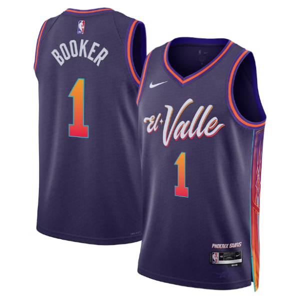 Maillot unisexe Phoenix Suns Devin Booker Nike Violet 2023-24 Swingman - City Edition - Boutique officielle de maillots NBA