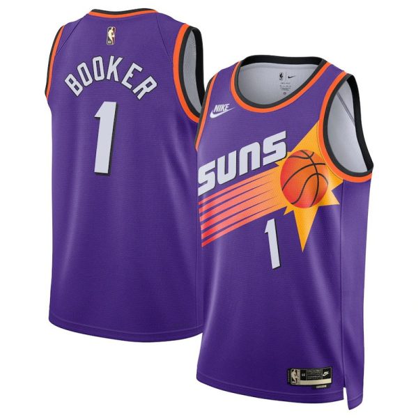 Maillot unisexe Phoenix Suns Devin Booker Nike violet Swingman - Édition classique - Boutique officielle de maillots NBA