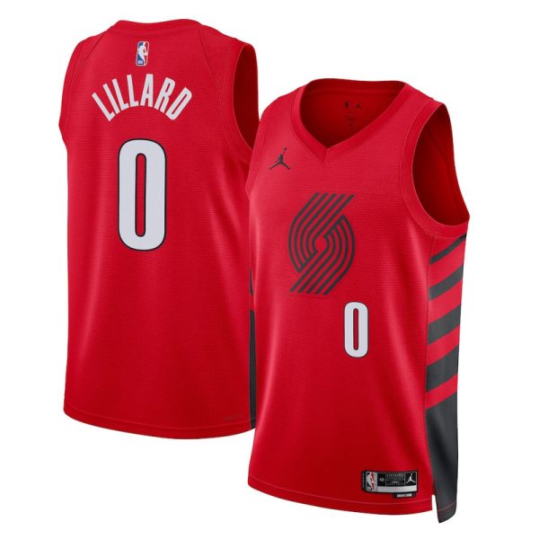 Maillot unisexe Portland Trail Blazers Damian Lillard Jordan rouge Swingman - Édition Icon - Boutique officielle de maillots NBA