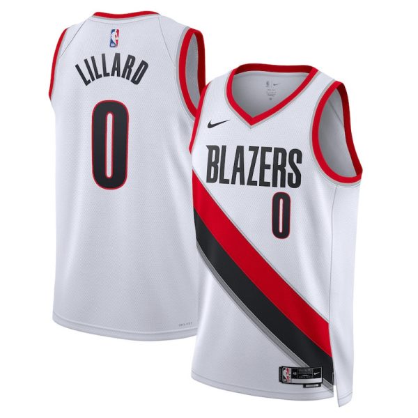 Maillot unisexe Portland Trail Blazers Damian Lillard Nike blanc Swingman - Édition Association - Boutique officielle de maillots NBA