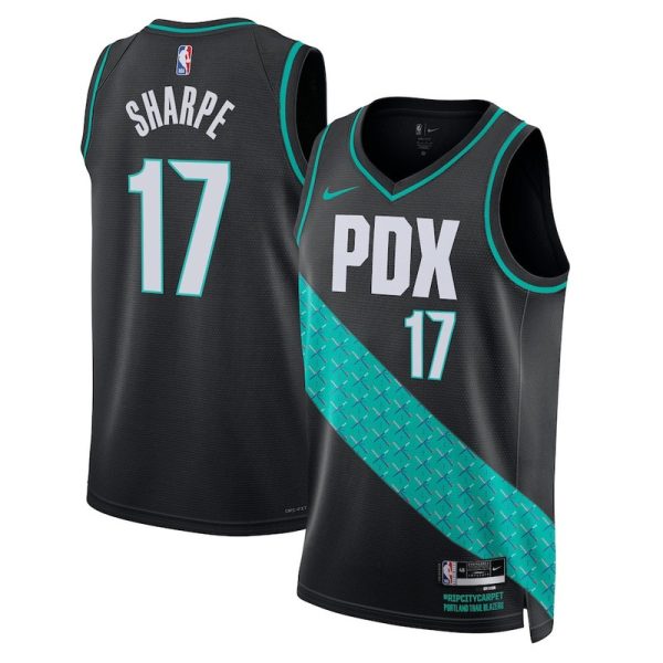 Maillot unisexe Portland Trail Blazers Shaedon Sharpe Nike noir 2022-23 Swingman - City Edition - Boutique officielle de maillots NBA