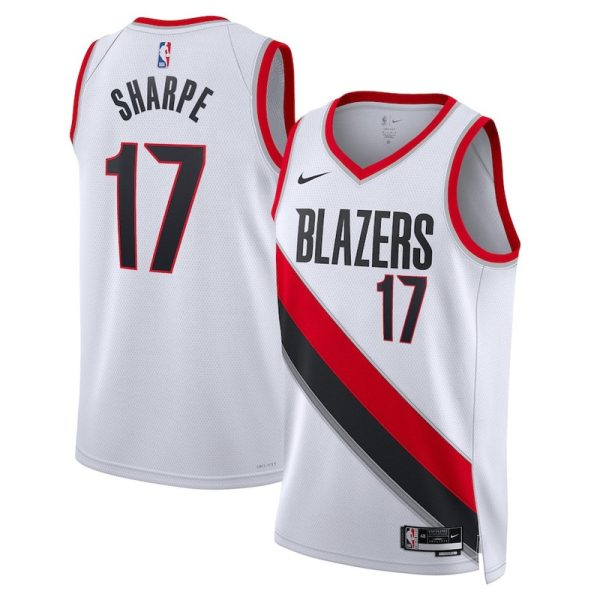 Maillot unisexe Portland Trail Blazers Shaedon Sharpe Nike blanc Swingman - Édition Association - Boutique officielle de maillots NBA