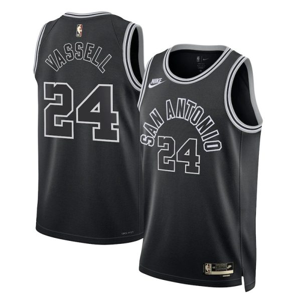 Maillot unisexe San Antonio Spurs Devin Vassell Nike Swingman noir - Édition classique - Boutique officielle de maillots NBA