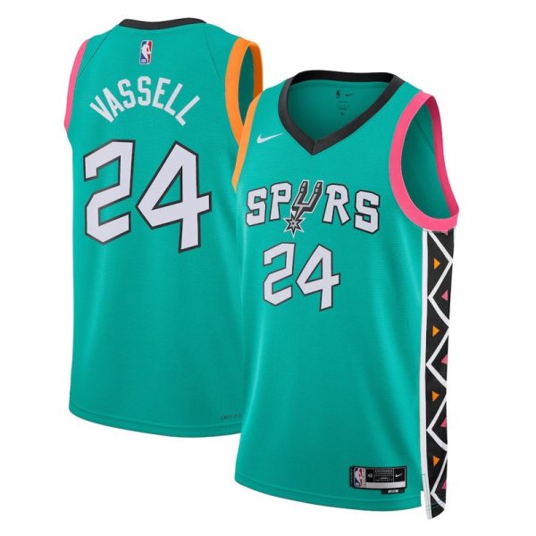 Maillot unisexe San Antonio Spurs Devin Vassell Nike Turquoise Swingman - City Edition - Boutique officielle de maillots NBA