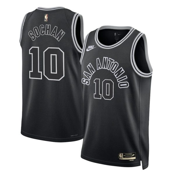 Maillot unisexe San Antonio Spurs Jeremy Sochan Nike Swingman noir - Édition classique - Boutique officielle de maillots NBA