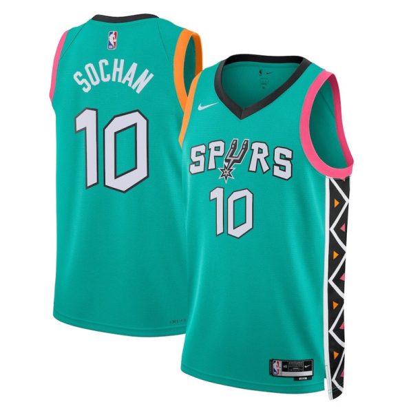 Maillot unisexe San Antonio Spurs Jeremy Sochan Nike Turquoise Swingman - City Edition - Boutique officielle de maillots NBA