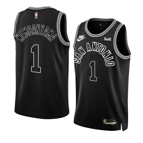 Maillot unisexe San Antonio Spurs Victor Wembanyama Nike Swingman noir - Édition classique - Boutique officielle de maillots NBA