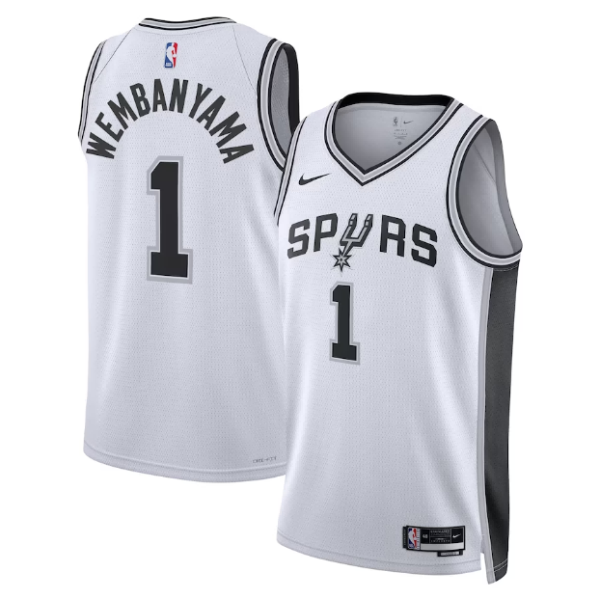 Maillot unisexe San Antonio Spurs Victor Wembanyama Nike Swingman blanc - Édition Association - Boutique officielle de maillots NBA