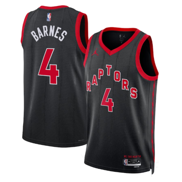 Maillot unisexe Toronto Raptors Scottie Barnes Jordan Black Statement Edition Swingman - Boutique officielle de maillots NBA