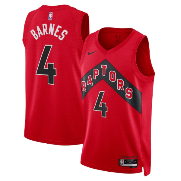 Maillot unisexe Toronto Raptors Scottie Barnes Nike rouge Icon Edition Swingman - Boutique officielle de maillots NBA