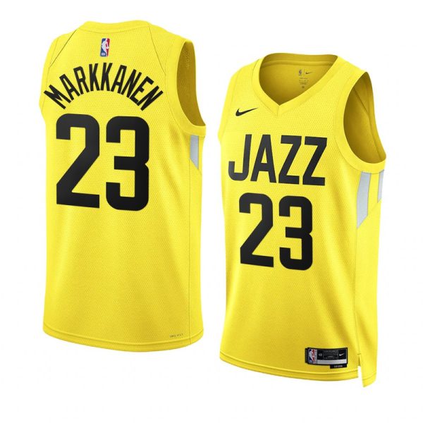 Maillot unisexe Utah Jazz Lauri Markkanen Nike Swingman jaune - Édition Icon - Boutique officielle de maillots NBA