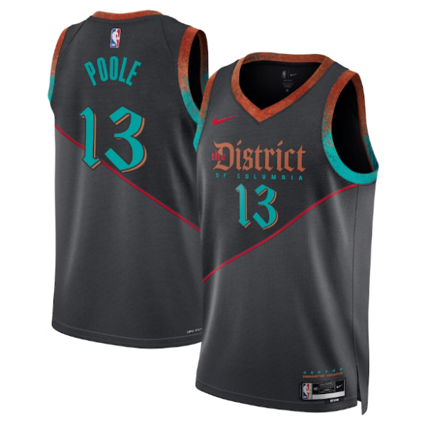 Maillot unisexe Washington Wizards Jordan Poole Nike Noir 2023-24 Swingman - City Edition - Boutique officielle de maillots NBA